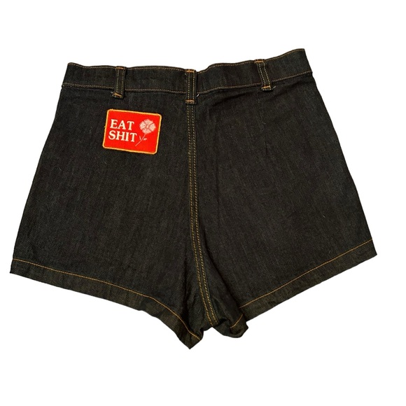 Sugar High Love Stoned Woody Short Denim Booty short with pockets Naughty words - Picture 9 of 15